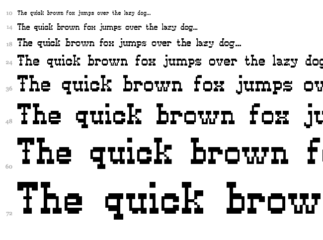 Pixel Cowboy font waterfall